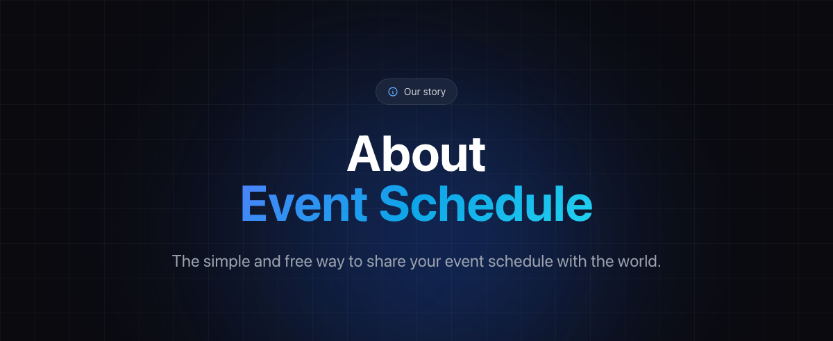 Event Engine Schedule About Event Schedule | Open Source Event Management Platform