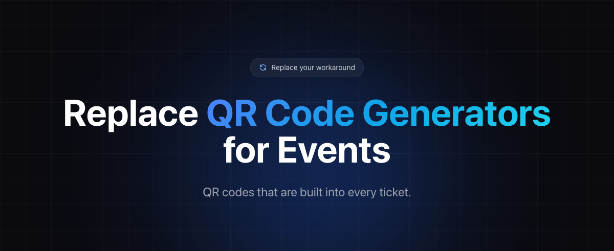 Replace QR Code for Events | Event Schedule